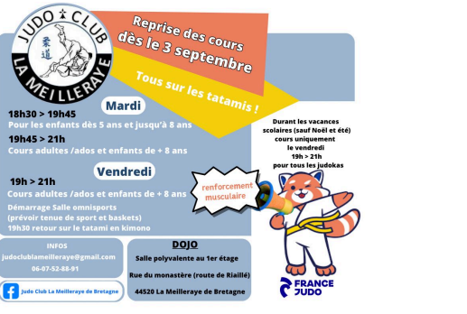 RENTREE JUDO DES LE 3 SEPTEMBRE 