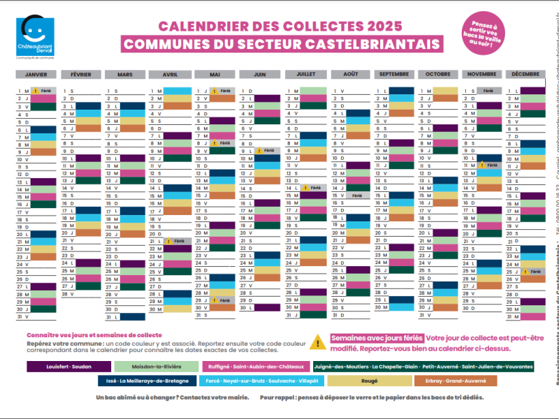 Mémo tri et calendrier de collecte 2025