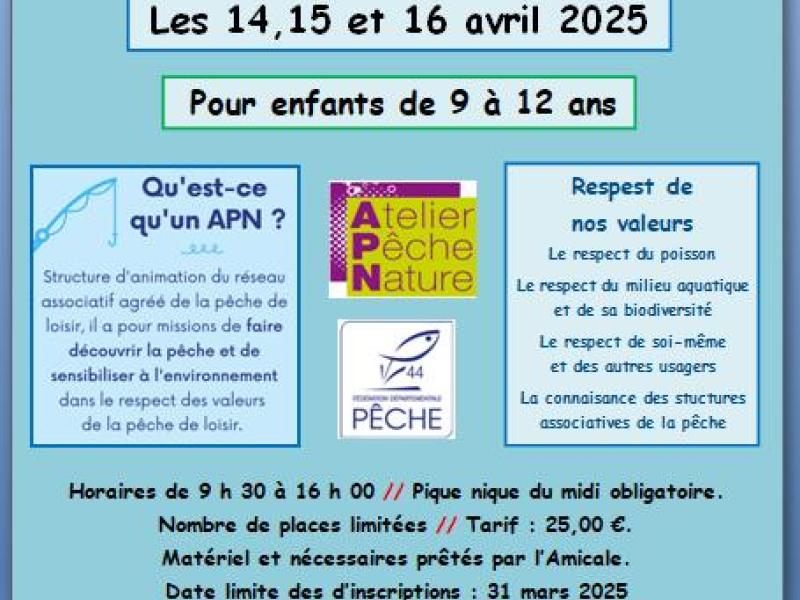 ATELIER PECHE VACANCES D'AVRIL 