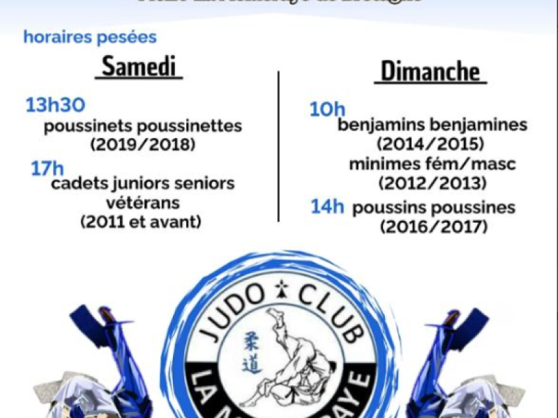 TOURNOI JUDO 11 ET 12 AVRIL 